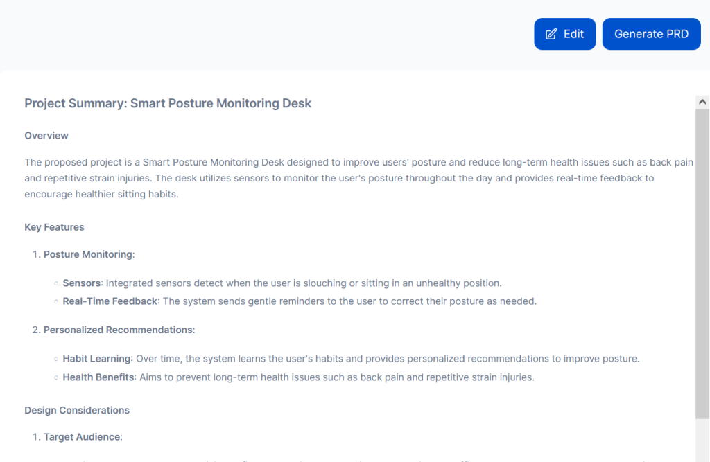 AI-Powered Ideation Summary - Generate and Refine Project Ideas